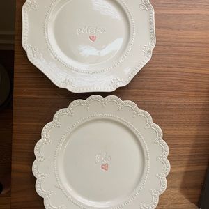 ANTHROPOLOGIE BHLDN WEDDING PLATES